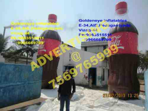 coca-cola inflatable bottles